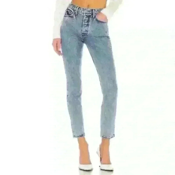 GRLFRND Karolina Button Fly Jeans in After The Storm Sold at Revolve Size 26 - Picture 1 of 10